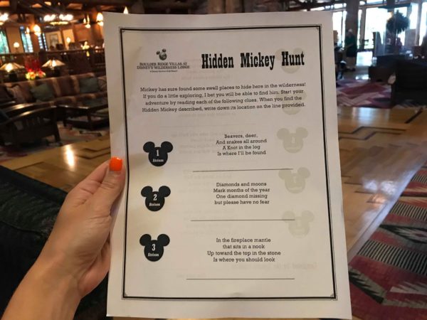 Two Hidden Mickey Scavenger Hunts Available At Wilderness Lodge