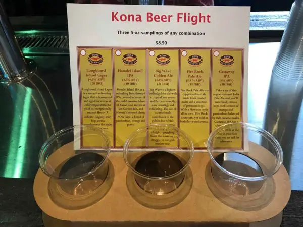 Check Out The Kona Beer Flight At The Polynesian Resort