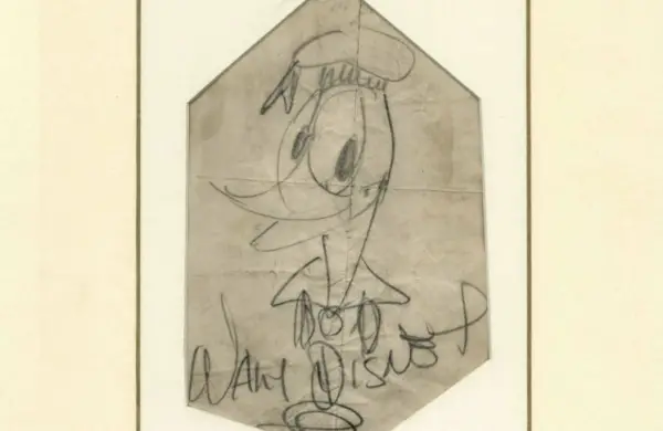 rare Donald Duck sketch sold at auction 