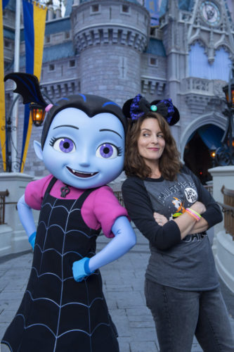 Tina Fey Gets Spooky with Vampirina at Disney World