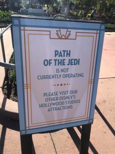 Star Wars: Path of the Jedi Closed at Hollywood Studios