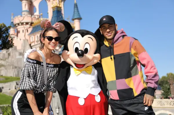 Soccer Player Neymar Kicks off Mickey 90 Mouse Party