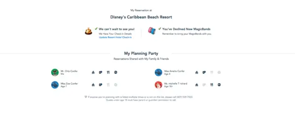 My Disney Experience Website gets an update