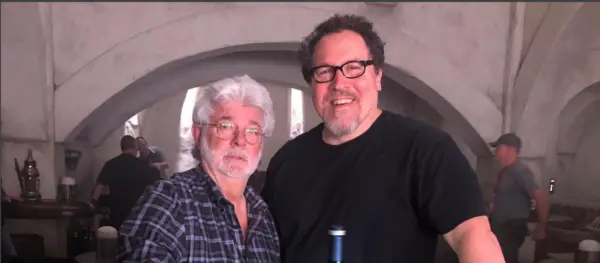 George Lucas Drops By the Set of "The Mandalorian"