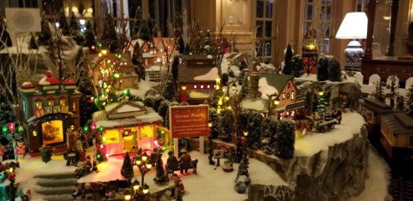 Beautiful Christmas Village now on Display at Disney's Yacht Club Resort