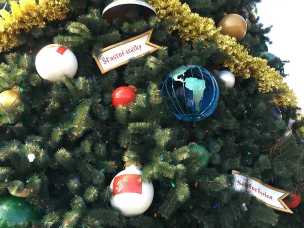 Epcot's World Showcase Christmas Tree Has Gone Up