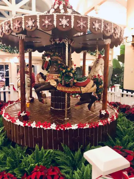 Disney's Beach Club Resort Carousel Entirely Made of Gingerbread