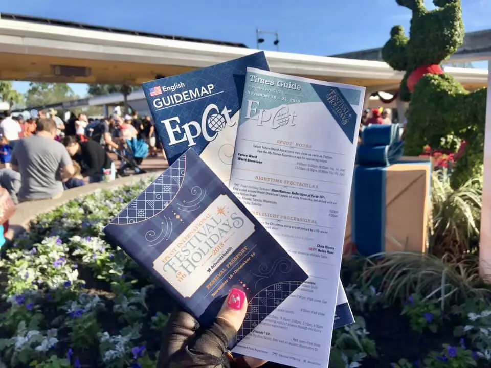 Festival of the Holiday’s at Epcot Passport, Park Map, and Times Guide