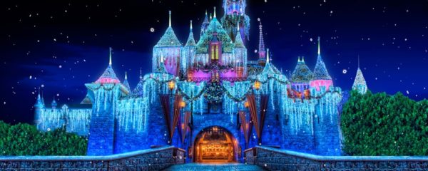 Christmas lights at Disneyland
