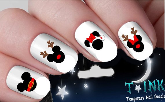 Black and White Mickey Mouse Mini Nail Stickers Decal for Disney