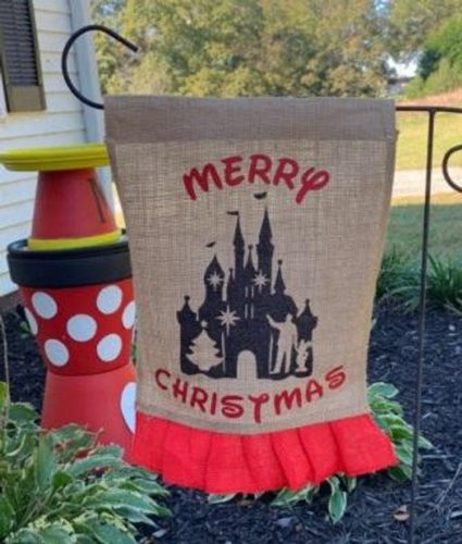 Welcome Guests With A Disney Merry Christmas Garden Flag
