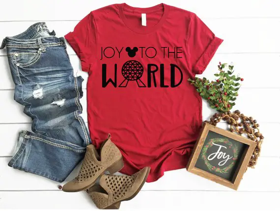 Joy To The World Epcot Inspired Holiday Tee