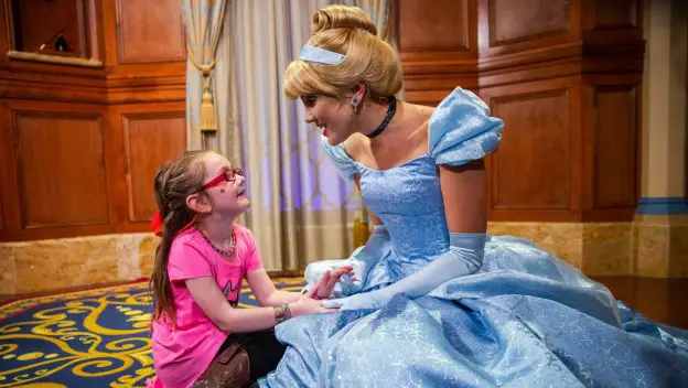 A Little Girl Meets the Real Cinderella at Walt Disney World