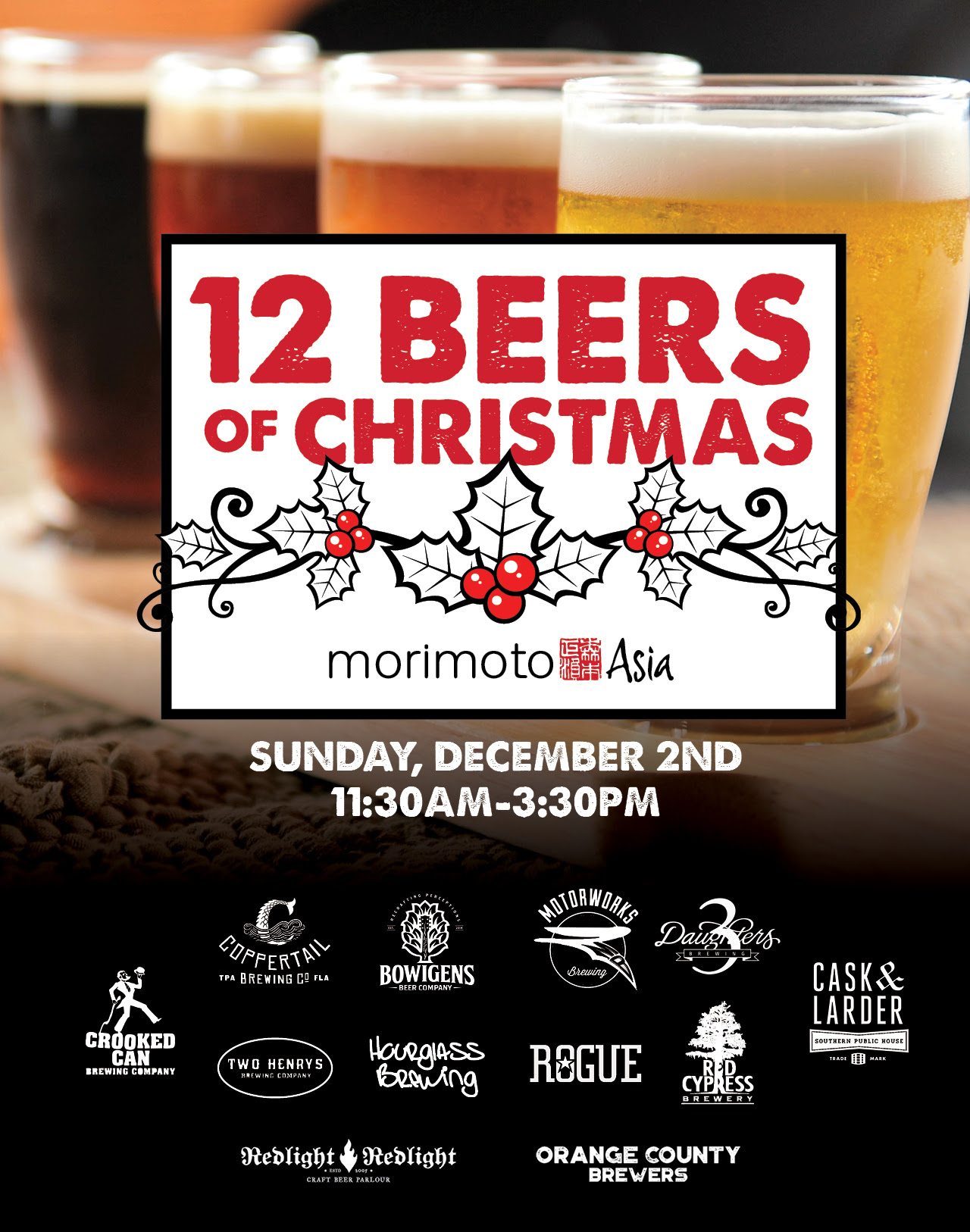 Iron Chef Morimoto Hosting The Twelve Beers Of Christmas Chip and Company