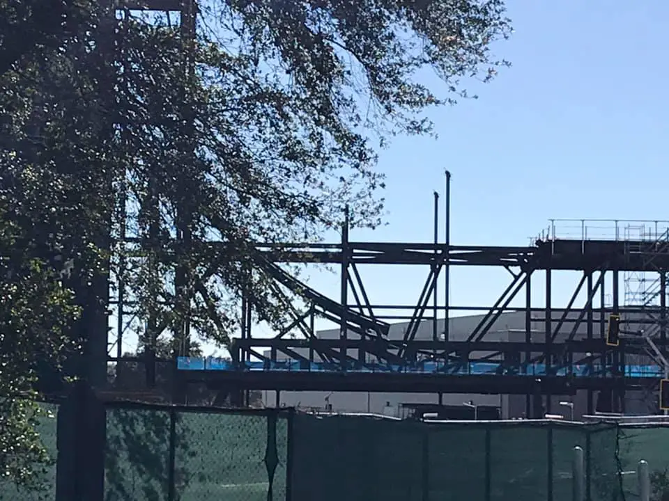 First piece of track installed for Guardians of the Galaxy Ride in Epcot