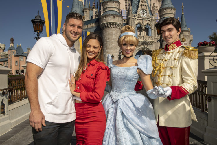 Tim Tebow and his fiancée celebrated their engagement at Walt Disney World!
