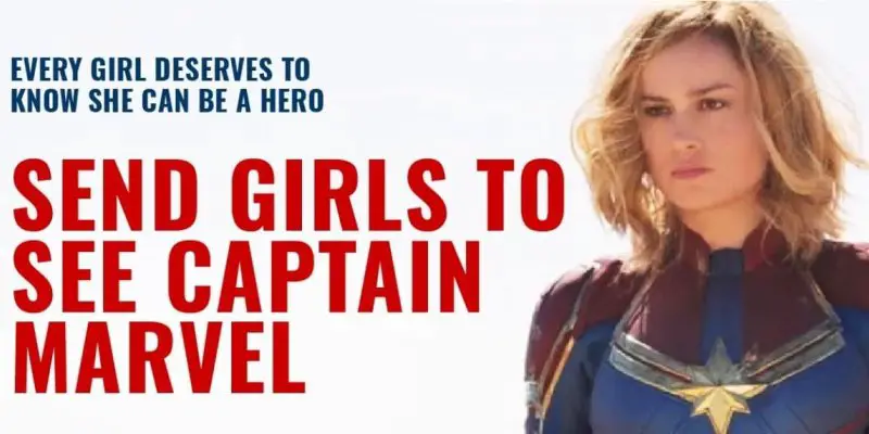 Help the Girls go See Captain Marvel