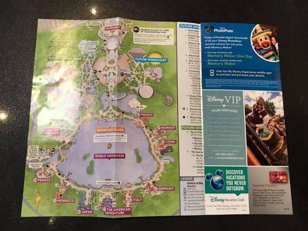 New Epcot Map Spotted at the Parks.