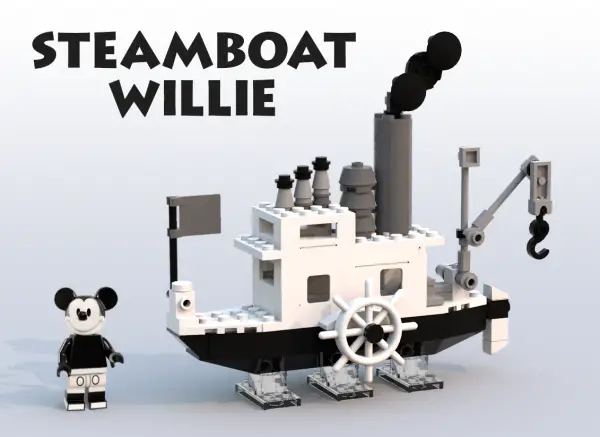 amazon steamboat willie lego