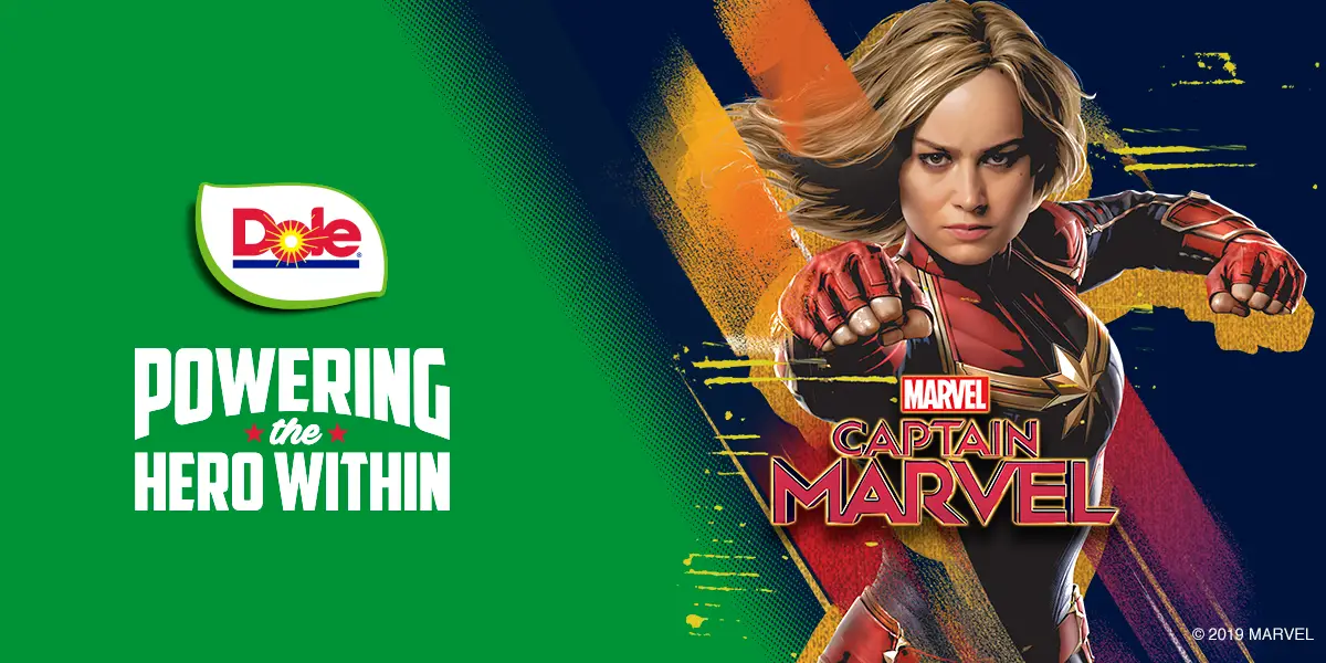 Dole + Captain Marvel = Female Superheroes