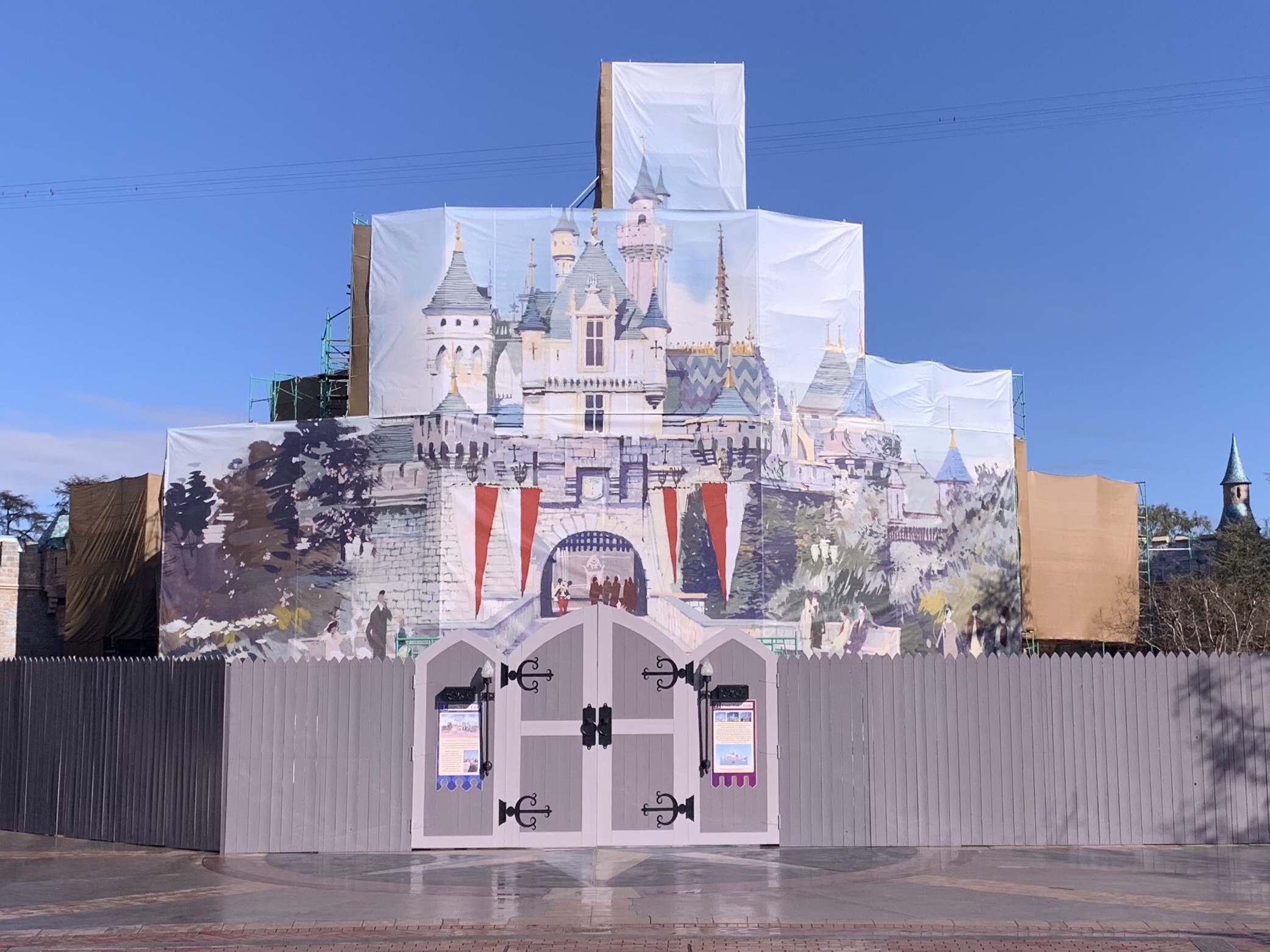 Sleeping Beauty’s Castle Has Had a Beautiful Facade Erected During the Construction