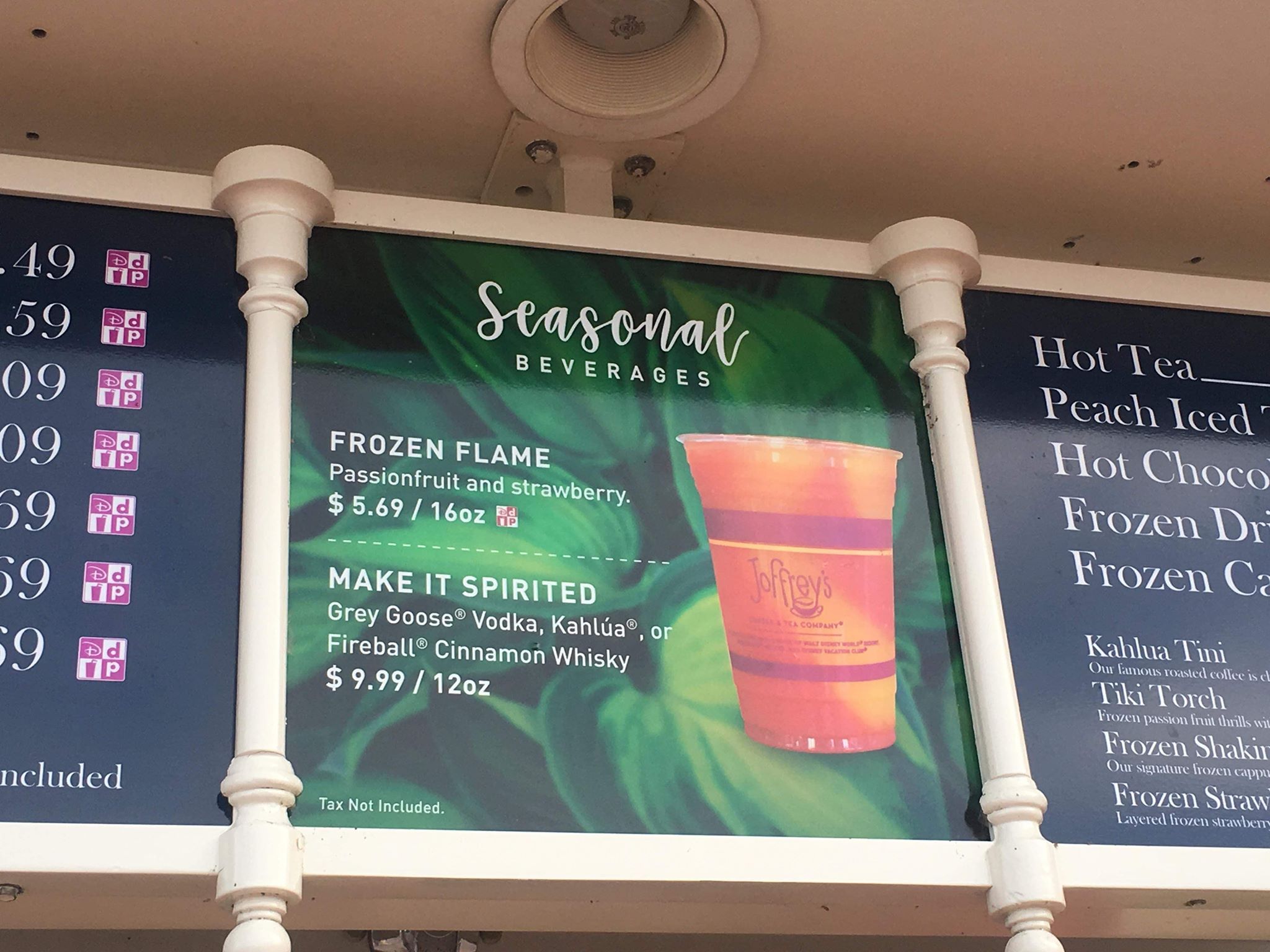 New Seasonal Drinks at Joffrey’s Kiosk in Epcot