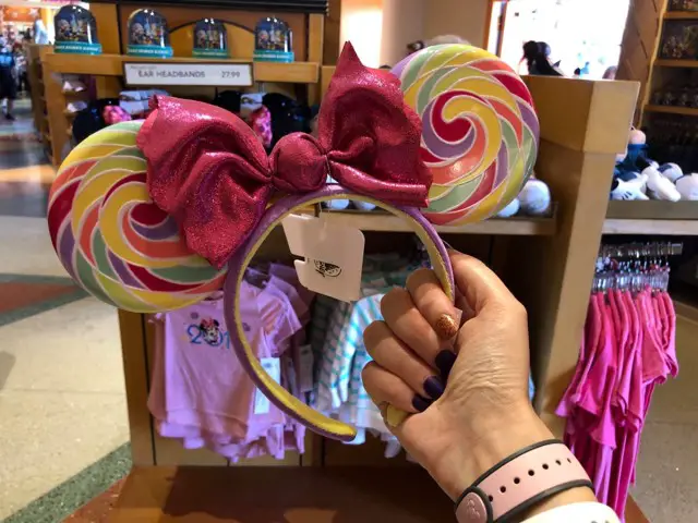 Disney Parks Minnie Mouse Bow Lollipop Swirl Candy Ear Headband 