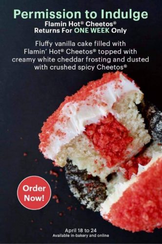 Sprinkle's Flamin' Hot Cheetos Cupcake