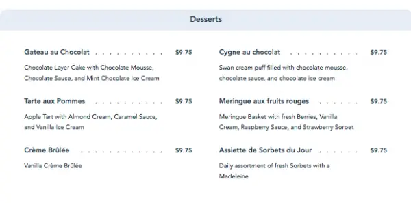 Updated Menu Debuts at Chefs de France in Epcot