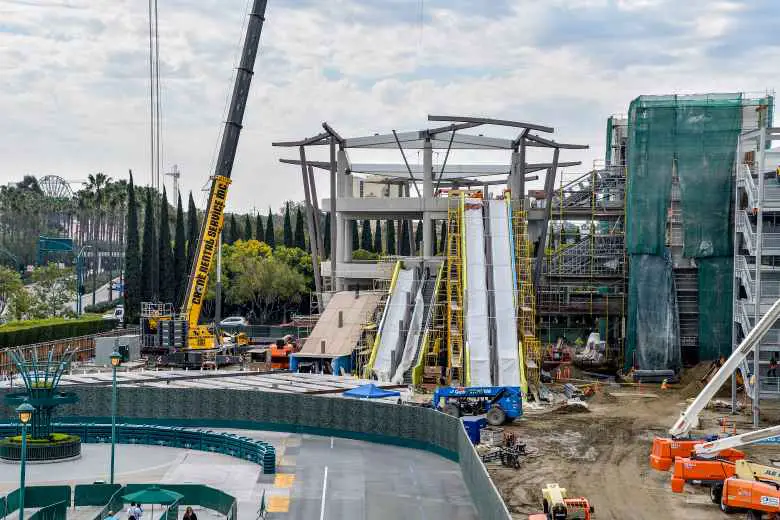 Construction Continues On New Parking Garage For Disneyland In Preparation For Galaxy’s Edge Opening