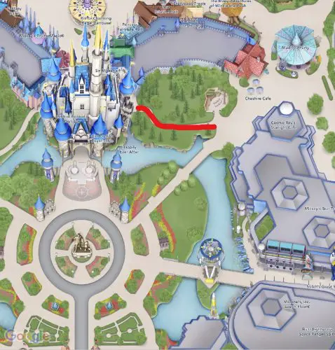 Construction Widening Magic Kingdom Pathway Leading From Cinderella’s Castle To Tomorrowland Completed