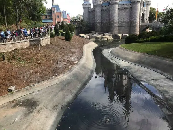 Moat Near Cinderella’s Castle Drained In Preparation For Construction
