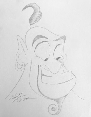 Rate Our Writers Attempt at Drawing Genie from Disney's Aladdin