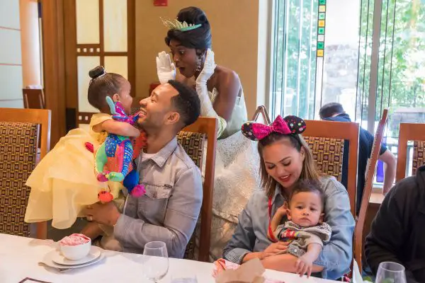 Chrissy Teigen, John Legend, their Daughter Luna and son Miles Vacation at Disneyland Resort