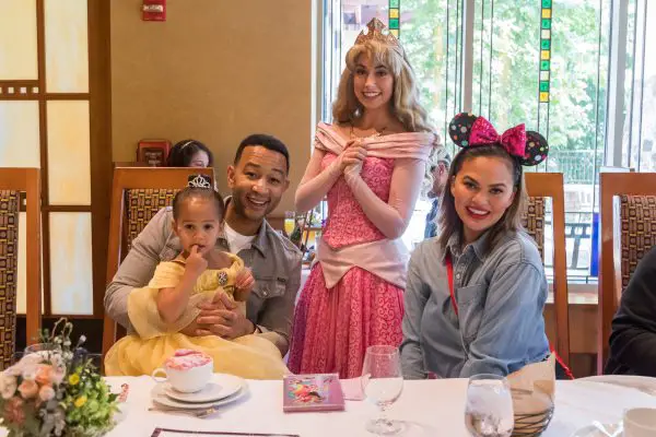 Chrissy Teigen, John Legend, their Daughter Luna and son Miles Vacation at Disneyland Resort