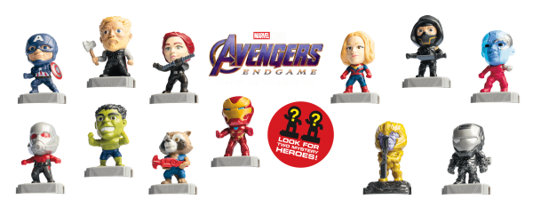 Mcdonalds Marvel Avengers Endgame Happy Meal Toy #6 Team Suit  Black Widow FS 