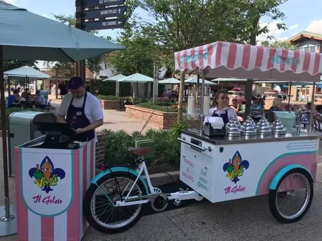 New Vivoli il Gelato Bicycle Cart Now Serving at Disney Springs