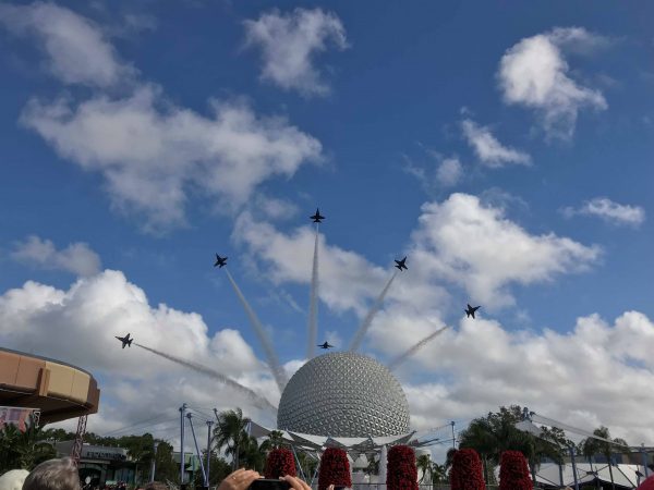 The Blue Angels Fly Over Epcot For Military Appreciation Day