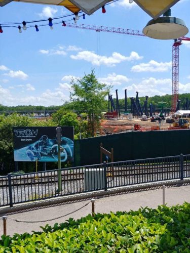TRON coaster support beams now visible in Magic Kingdom