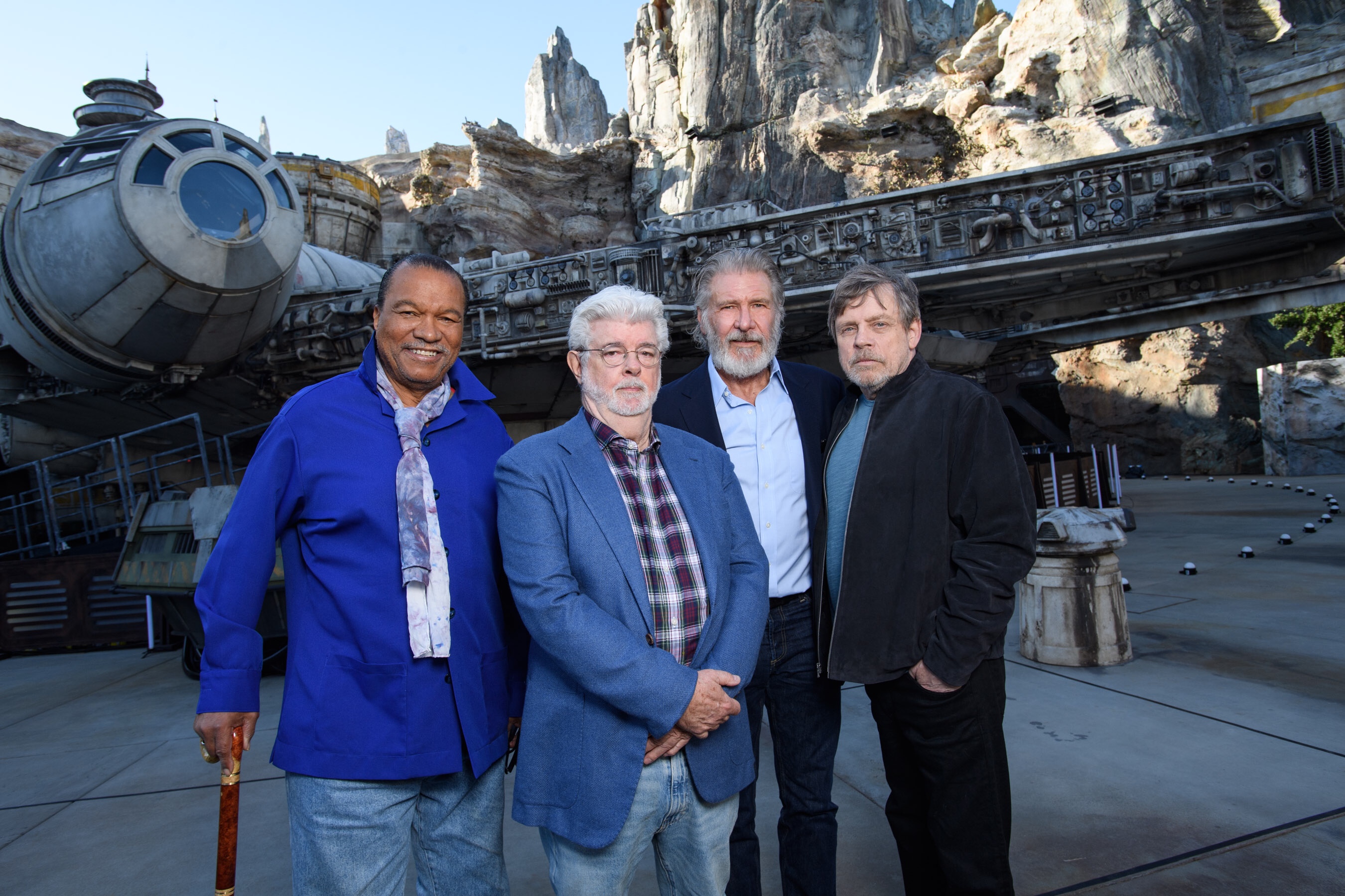 History Was Made as George Lucas, Bob Iger, Harrison Ford, Mark Hamill, and Billy Dee Williams Open Star Wars Galaxy’s Edge