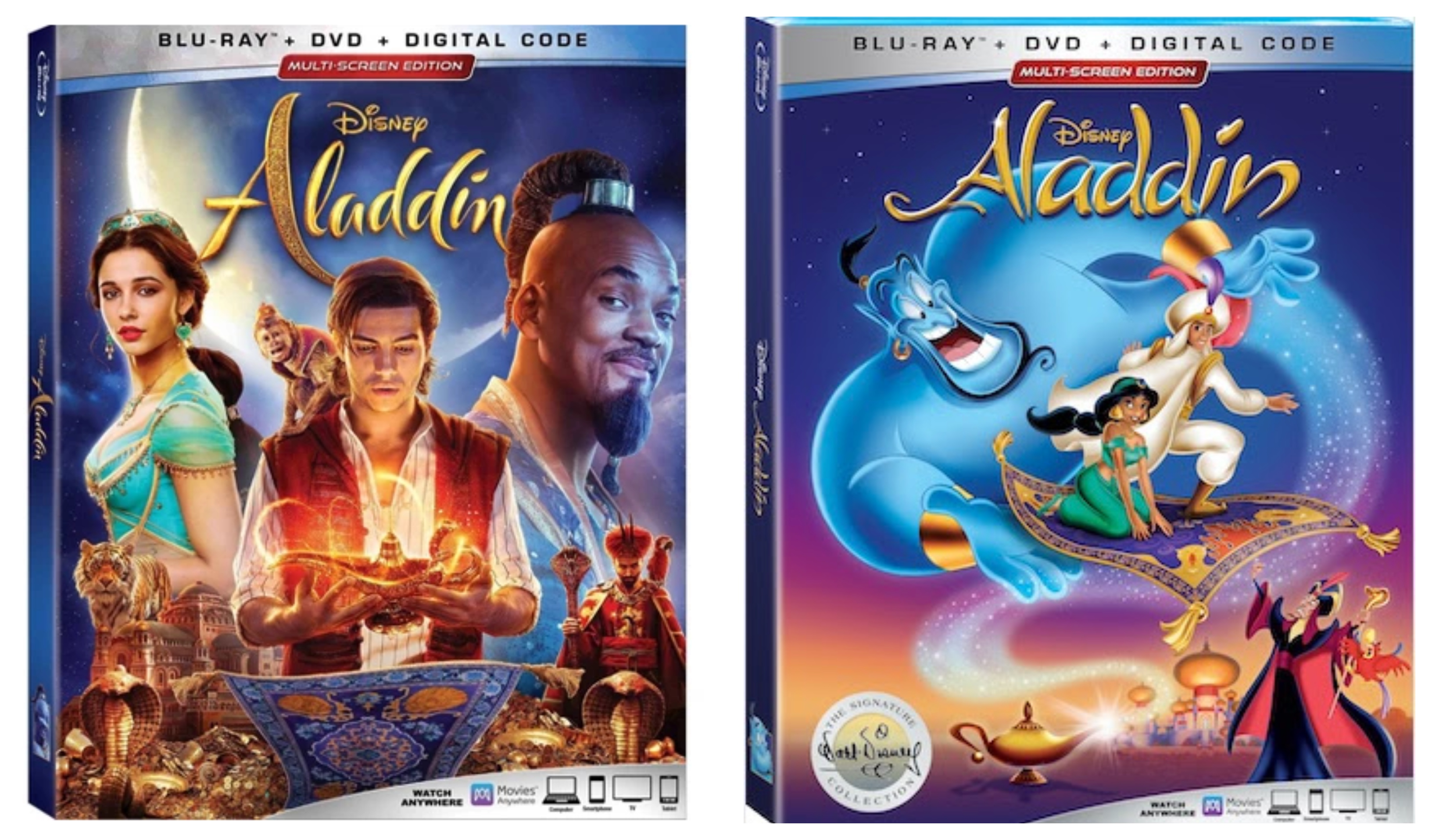 Experience the Original and Live Action Disney’s Aladdin on Digital & Bluray starting this August