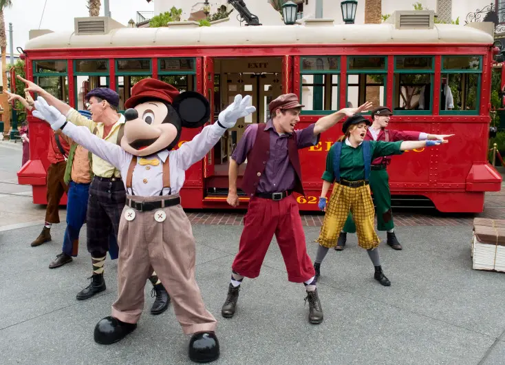 Disneyland Eliminates the Red Car News Boys Trolley Show