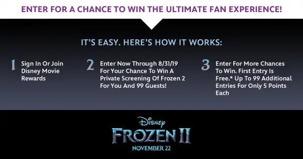 Frozen 2 Ultimate Fan Experience Sweepstakes