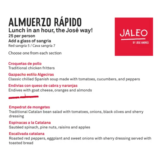 Jaleo in Disney Springs Launches One Hour Lunch Set Starting Today!