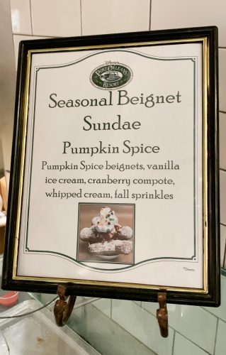 Pumpkin Spice Beignet Sundae is a Real Fall Treat