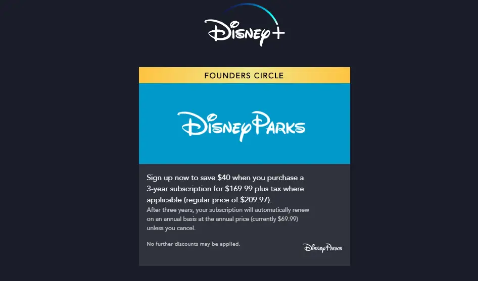 Special Disney+ Offer for Fans of Disney Parks