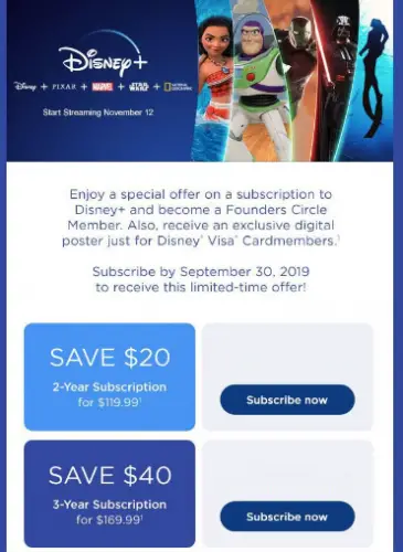 New Disney+ Offer Exclusively for Disney Visa Cardmembers