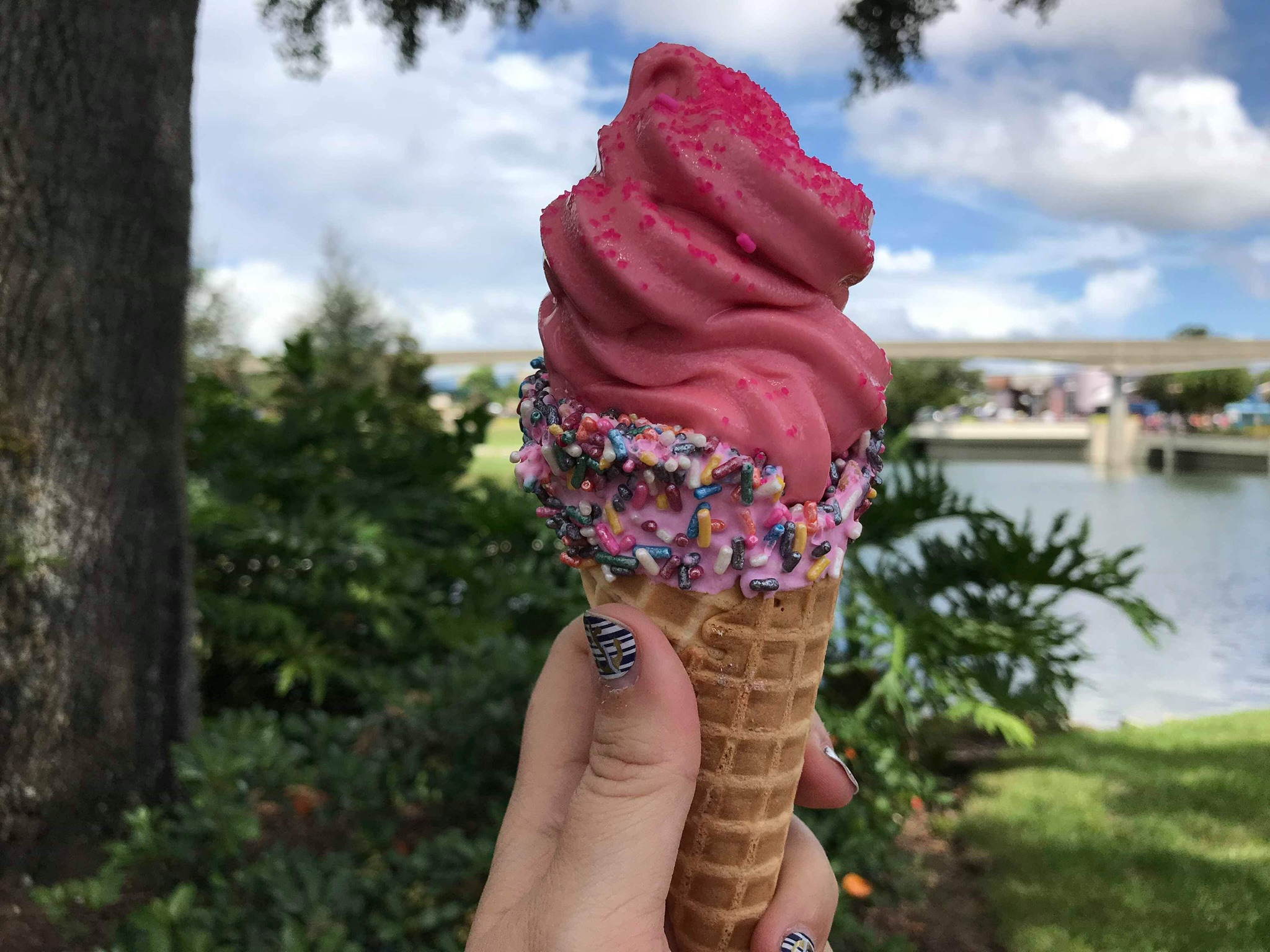 Shimmering Sips Strawberry Soft-Serve Cone At Epcot’s Food and Wine Festival