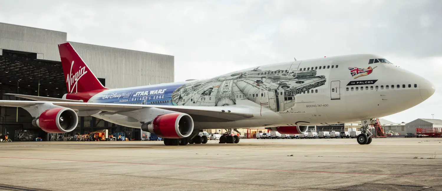 Virgin Atlantic Showcases “Millennium Falcon” Plane