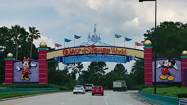 Walt Disney World New Digital Sign to Magic Kingdom Toll Plaza